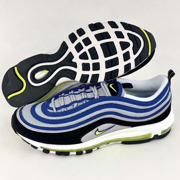 Nike Air Max 97 OG Atlantic Blue Men's Sneakers Shoes Voltage Yellow DM0028 400 - Picture 2 of 12